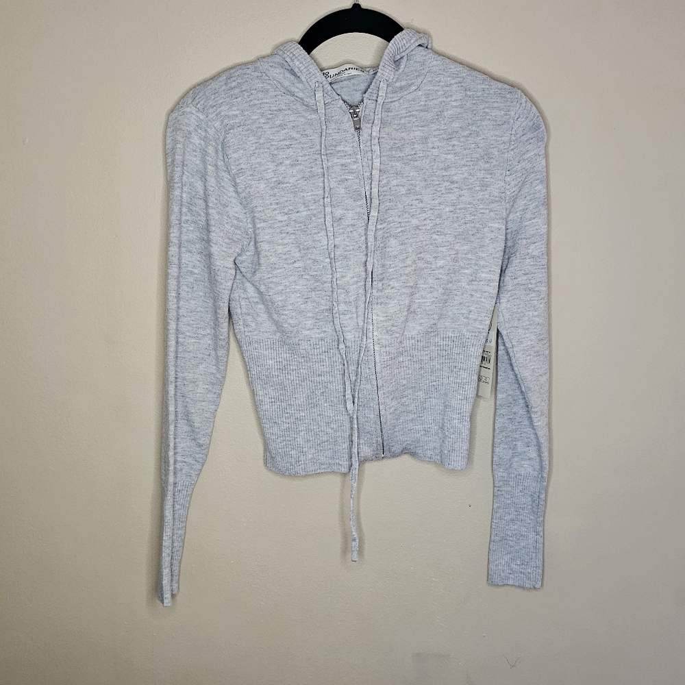 No Boundaries XXS Super Soft Grey Zip Up Sweater